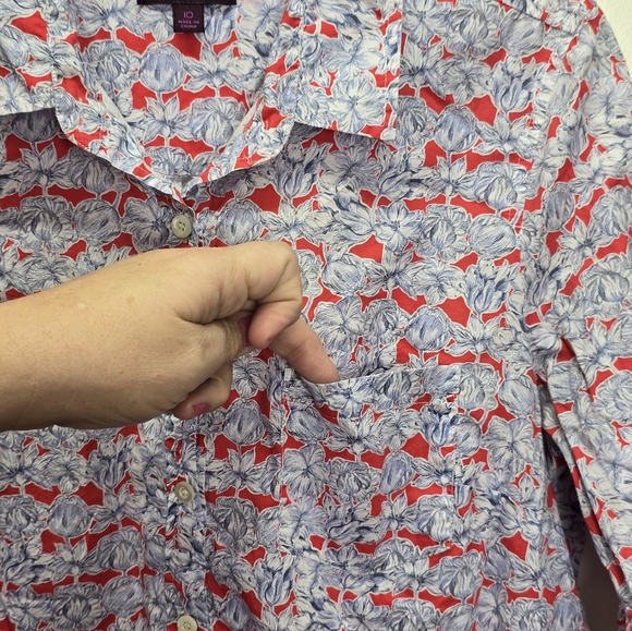 J. Crew Liberty Art Matilda Tulip Popover Shirt Size 10 Floral Cottagecore Artsy - Picture 7 of 8